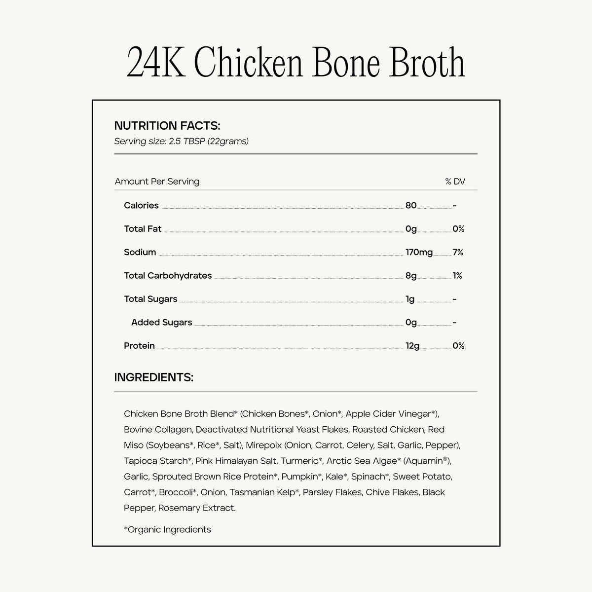 24K Chicken Bone Broth